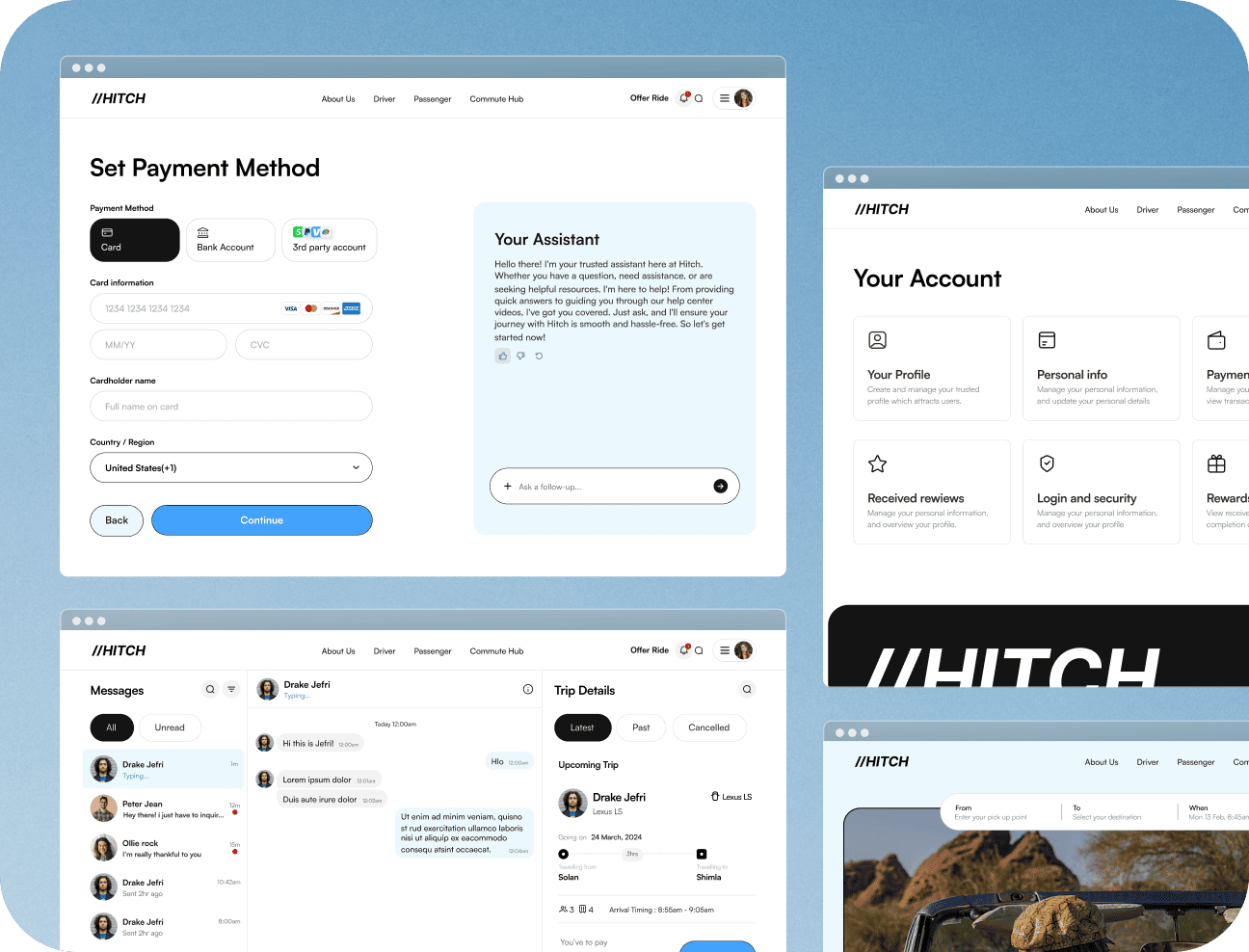 Passengers ux pages overview